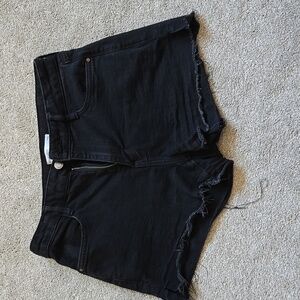 Nine West High Rise Black Jean Shorts With Stretch